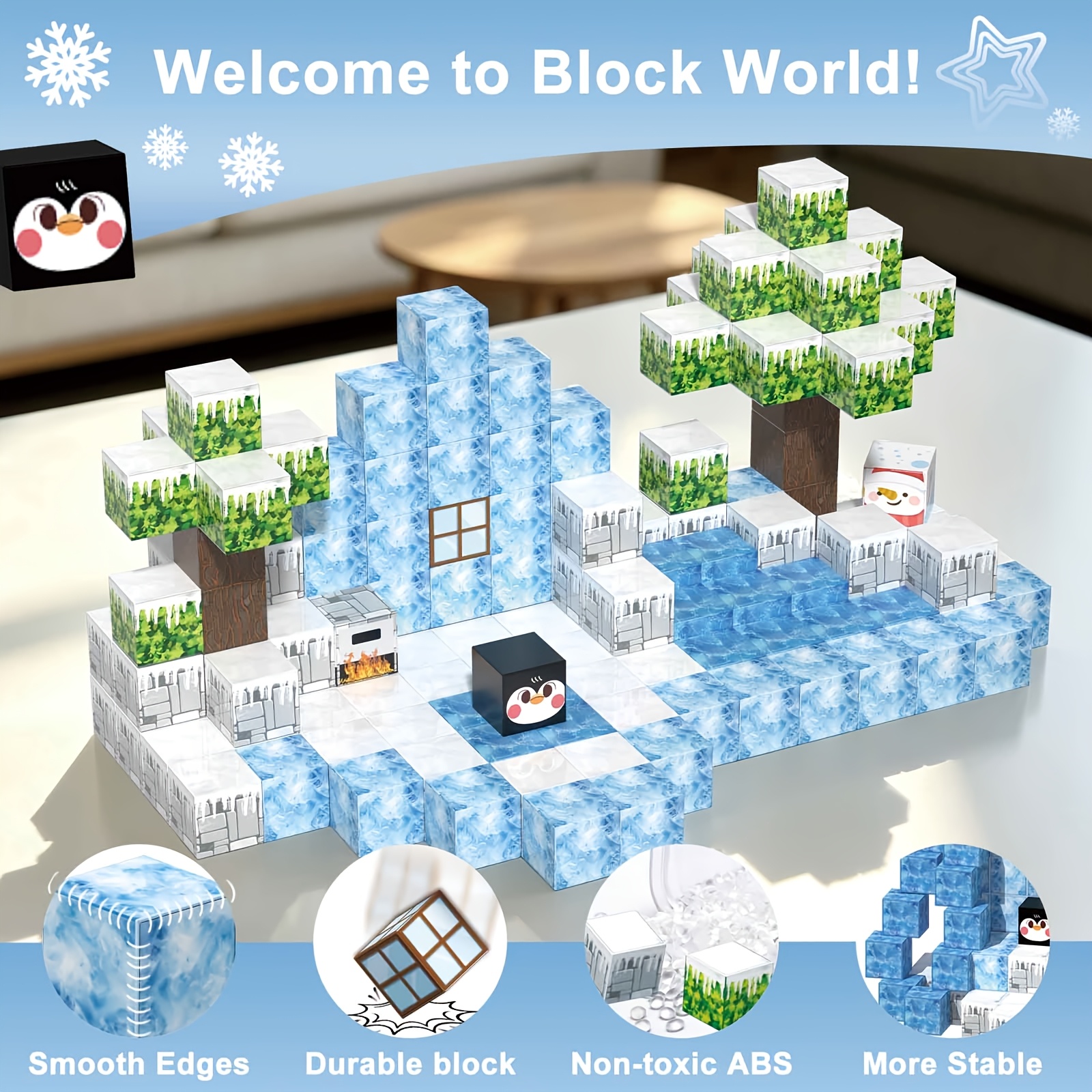 Educational Magnetic Building Block Set for Parent-Child Interaction