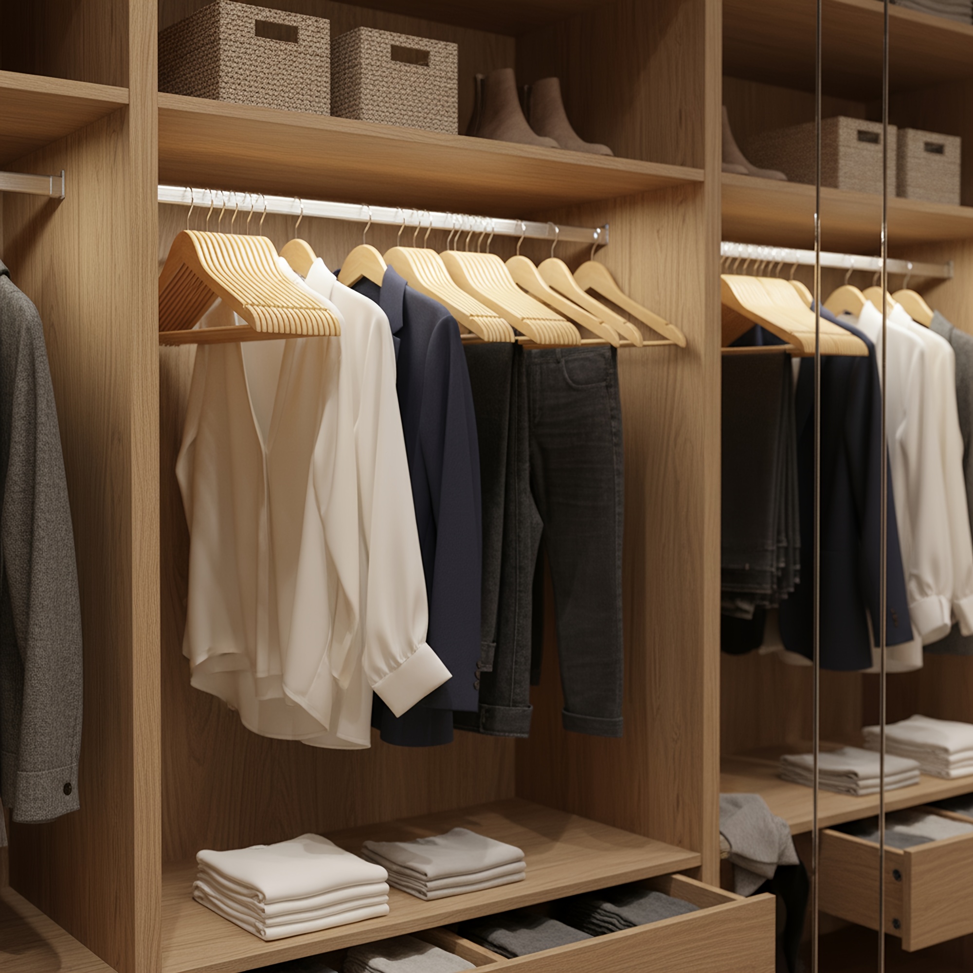 TEMU Cintres pour pantalons, lot de 30, cintres en bois, de place, crochet rotatif à 360°, pour vêtements à bretelles et vestes, marron