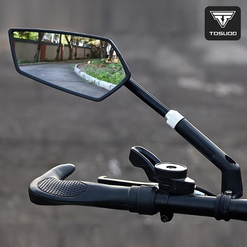 1 pair 360 rotatable retractable bicycle rearview mirror hd reflective mirror bike handlebar rearview mirror only compatible with mountain bikes or round tube handlebars