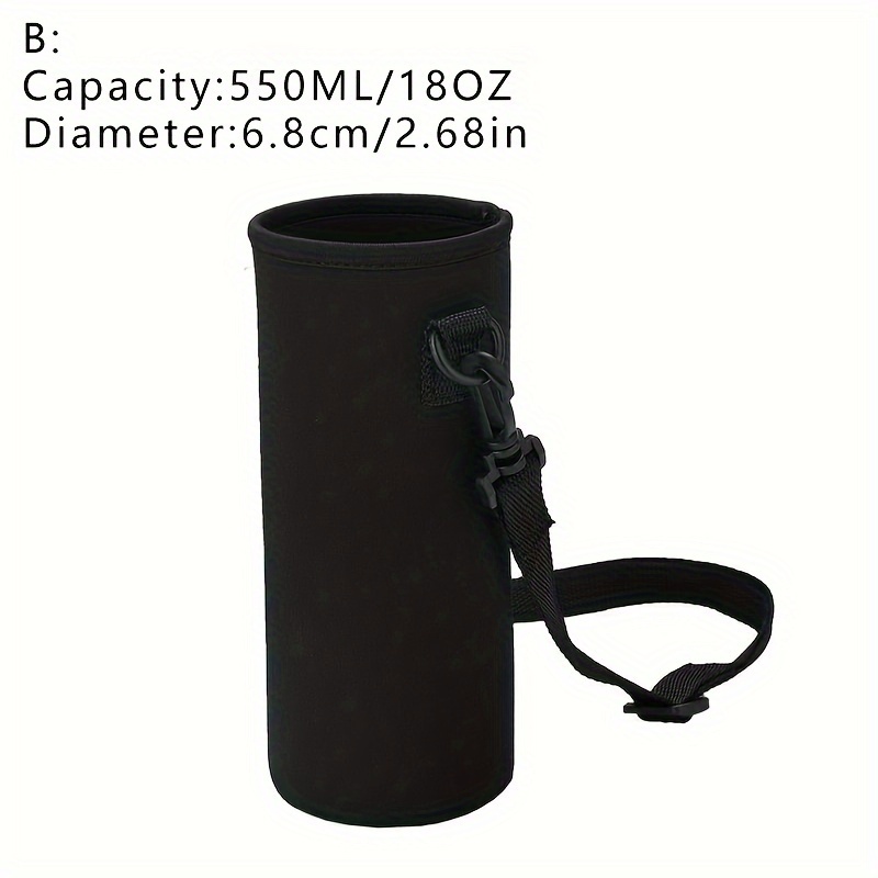 TEMU 1pc Water Bottle Bag Carrier, Shoulder Bottle Bag, Water Bottle Sleeve, Water Bottle Cover, With Shoulder Strap, Insulated, Heat / Cold