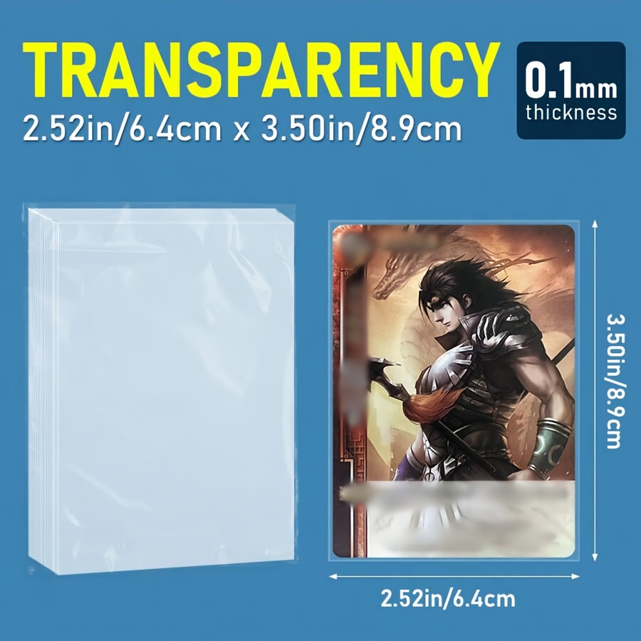 600 counting card sleeves multi size clear sleeves - Temu