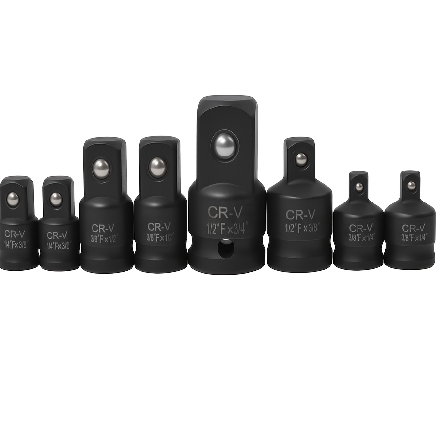 Image of 8pcs Impact Socket Adapter Set Heavy Duty Drive Converter Reducer Tool Kit For Garage