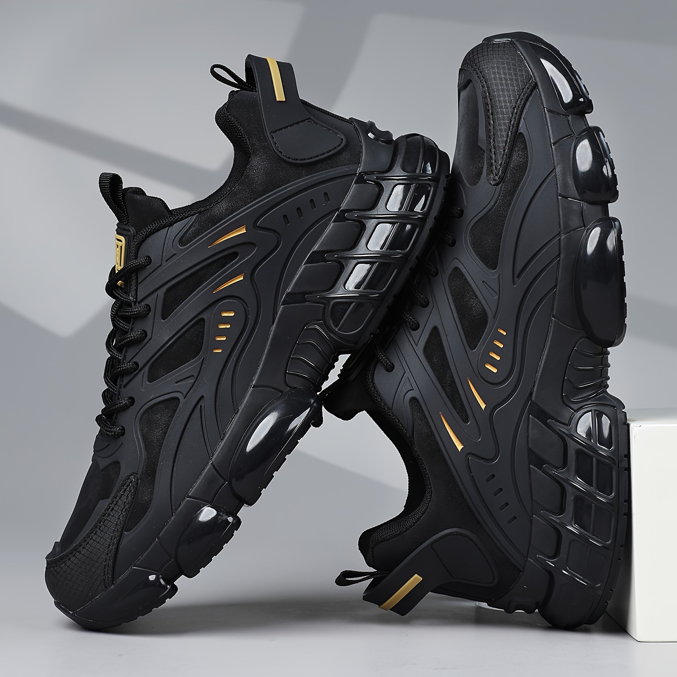 TEMU Chaussures de sport pour hommes, chaussures de sport basses décontractées à lacets, chaussures confortables