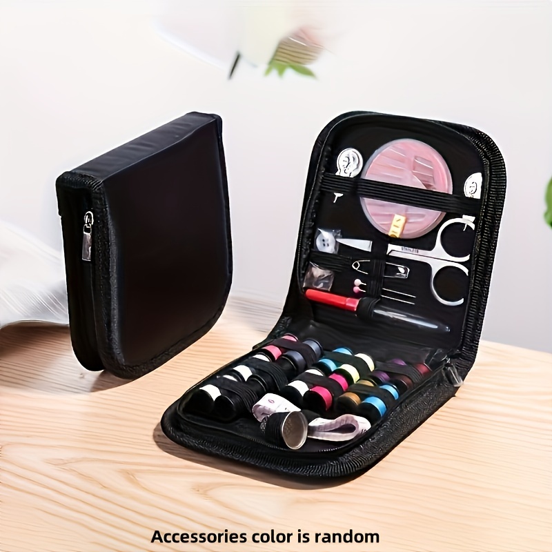 

Compact Canvas Sewing Kit - Portable Mini Travel Set With Essential Supplies For Quick Repairs & Use