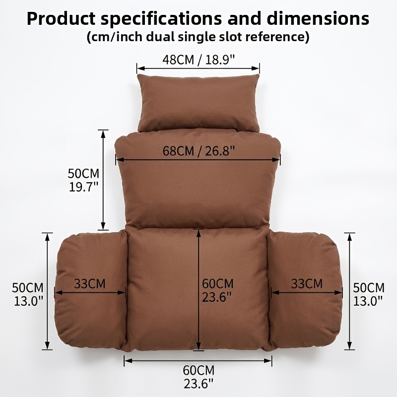 [Hanging Basket Cushion] Ergonomic High-Rebound Filling Hanging Basket Cushion, Cloud-Like Enveloping Feel, Thick and Plump, Specialized Seat Cushion for Hanging Chairs, Hanging Basket Not Included
