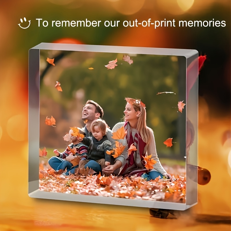 

Personalized Acrylic Photo Display - Vibrant Fall Design, Ideal For Decor, Gratitude Gift, No Power Needed