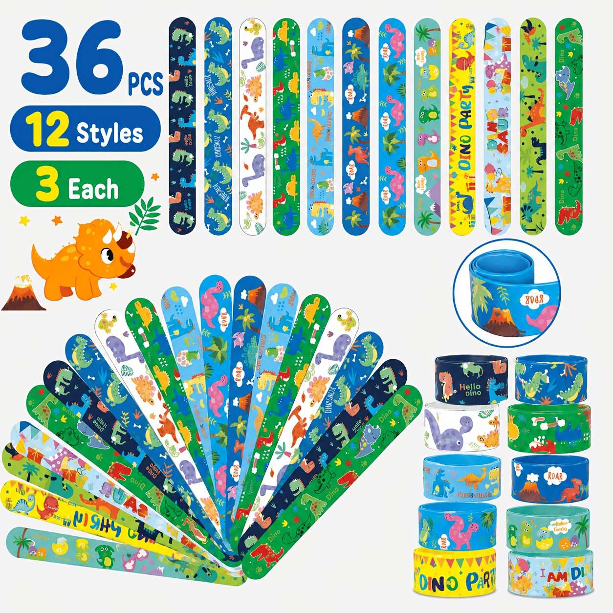TEMU 36 elastici da a forma di per bambini, 12 colorati design di , 3 di stile, per feste di compleanno, premi per , riempitivi per sacchetti regalo,