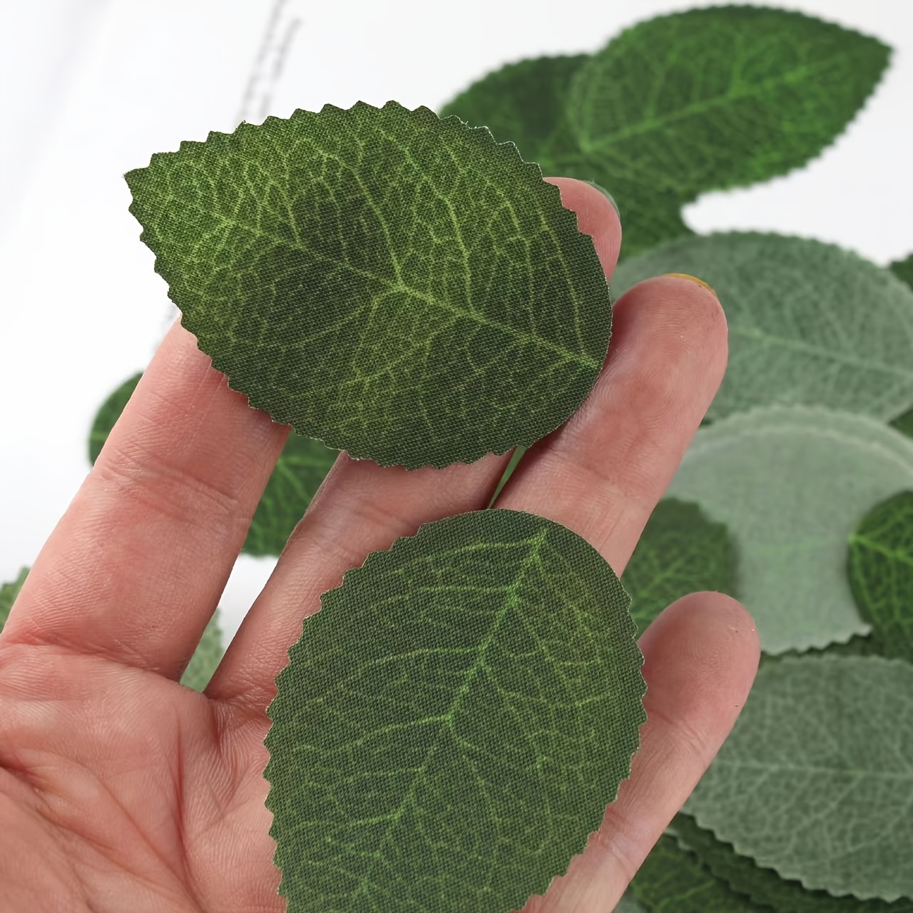 Image of 50/150/200pcs Simulated Tree Leaves Green Leaves Diy Indoor Decoration Accessories Decorations