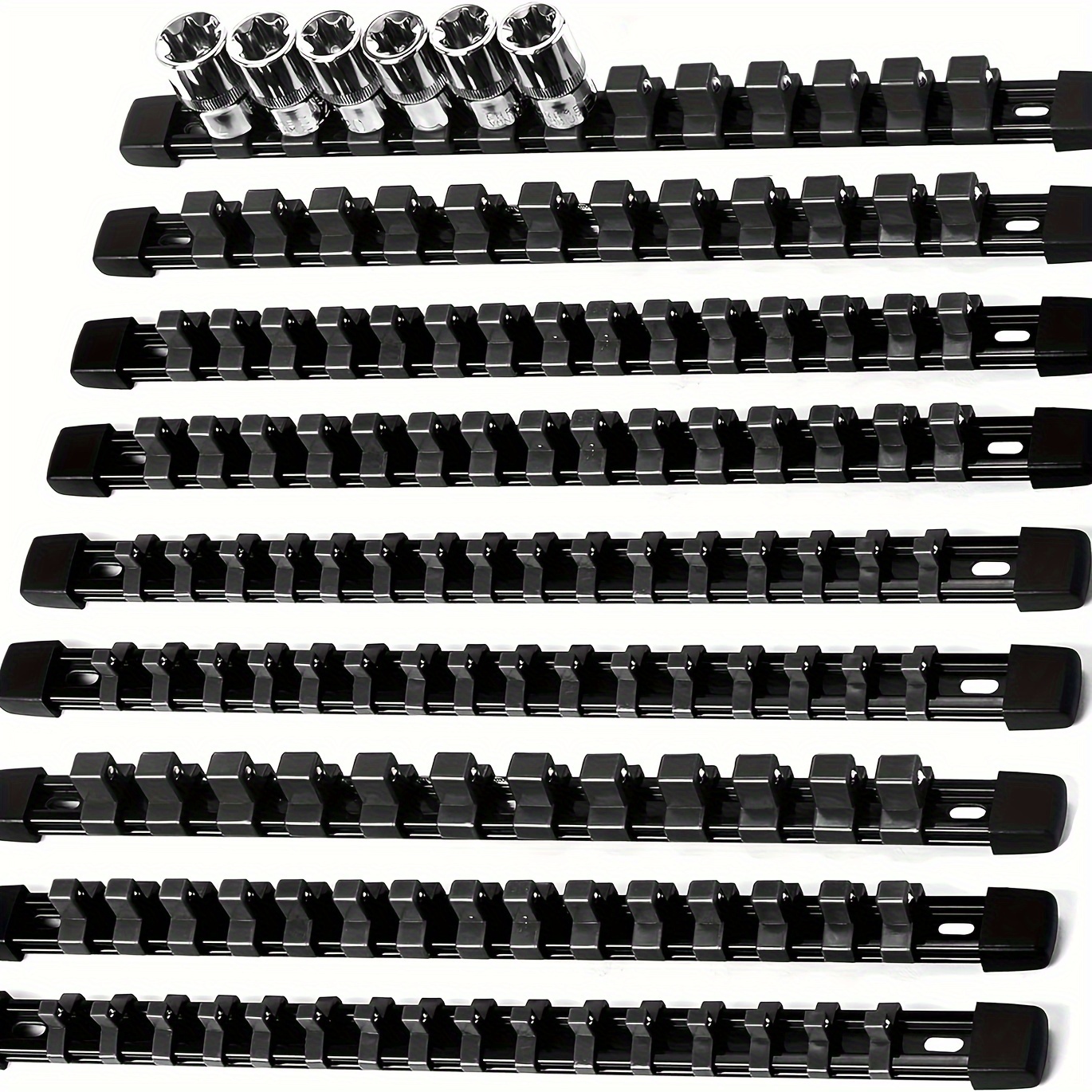9pcs Socket Storage Set, Socket Organizer Rack, Tool Organizer Stand