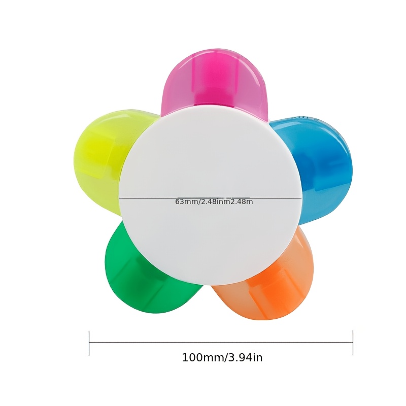 TEMU Personalized Custom 5-color Fluorescent Pen With Custom Logo Text And Promotional Gift, Suitable For Highlighting And Drawing