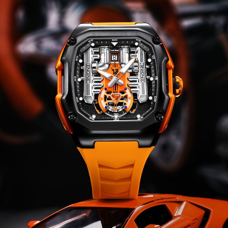 Automatic Quartz Glow-In-The-Dark Track Chronograph Watch