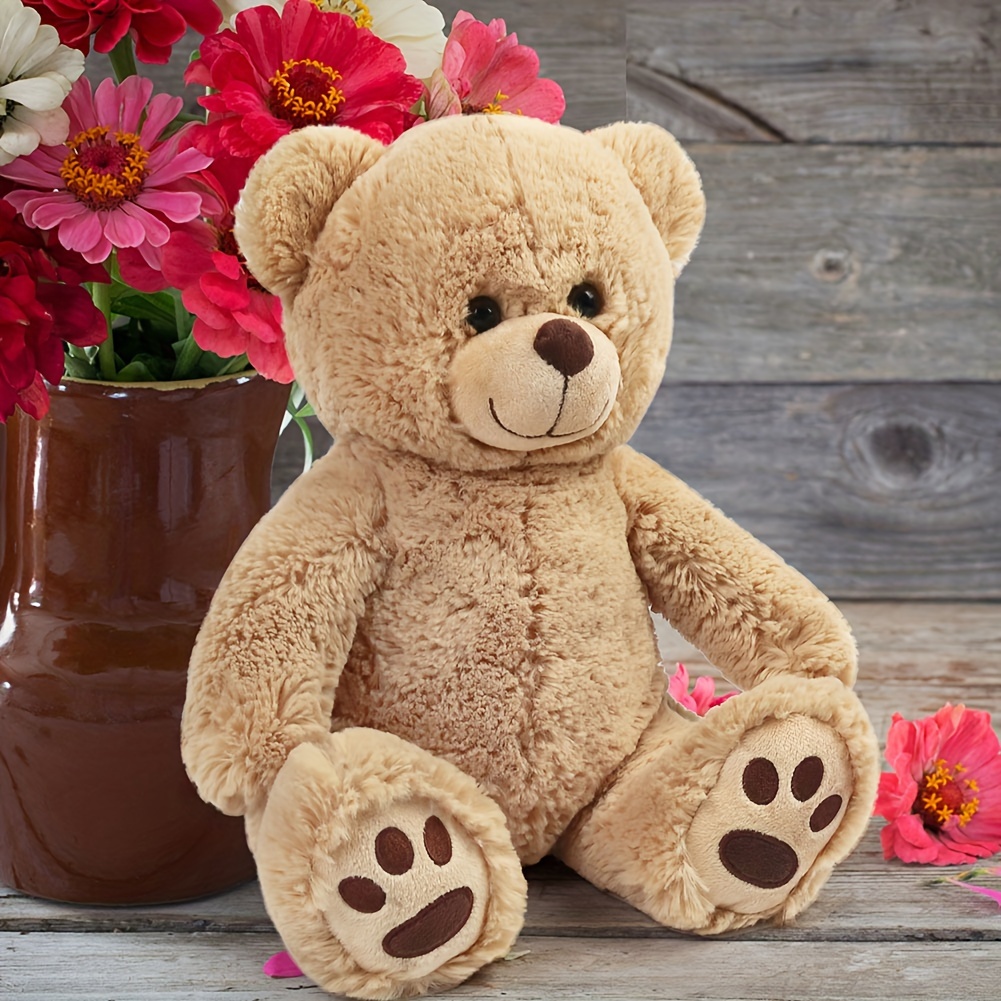 

Brown Teddy Bear Stuffed Animals, 12 Inch Cute Plush Teddy Bear Toy, Plushies Gift For Kids, Toddlers, Boys And Girls, Easter Decoration, Children Birthday Gifts, Christmas Gifts