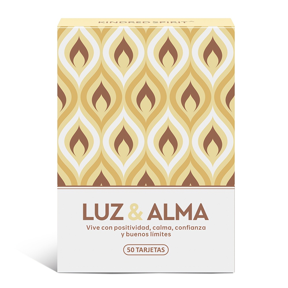 TEMU 50 piezas de cartas curativas españolas Luz & Alma, mensajes de energía , juego de mesa de conversación de , juego interactivo relajante para en