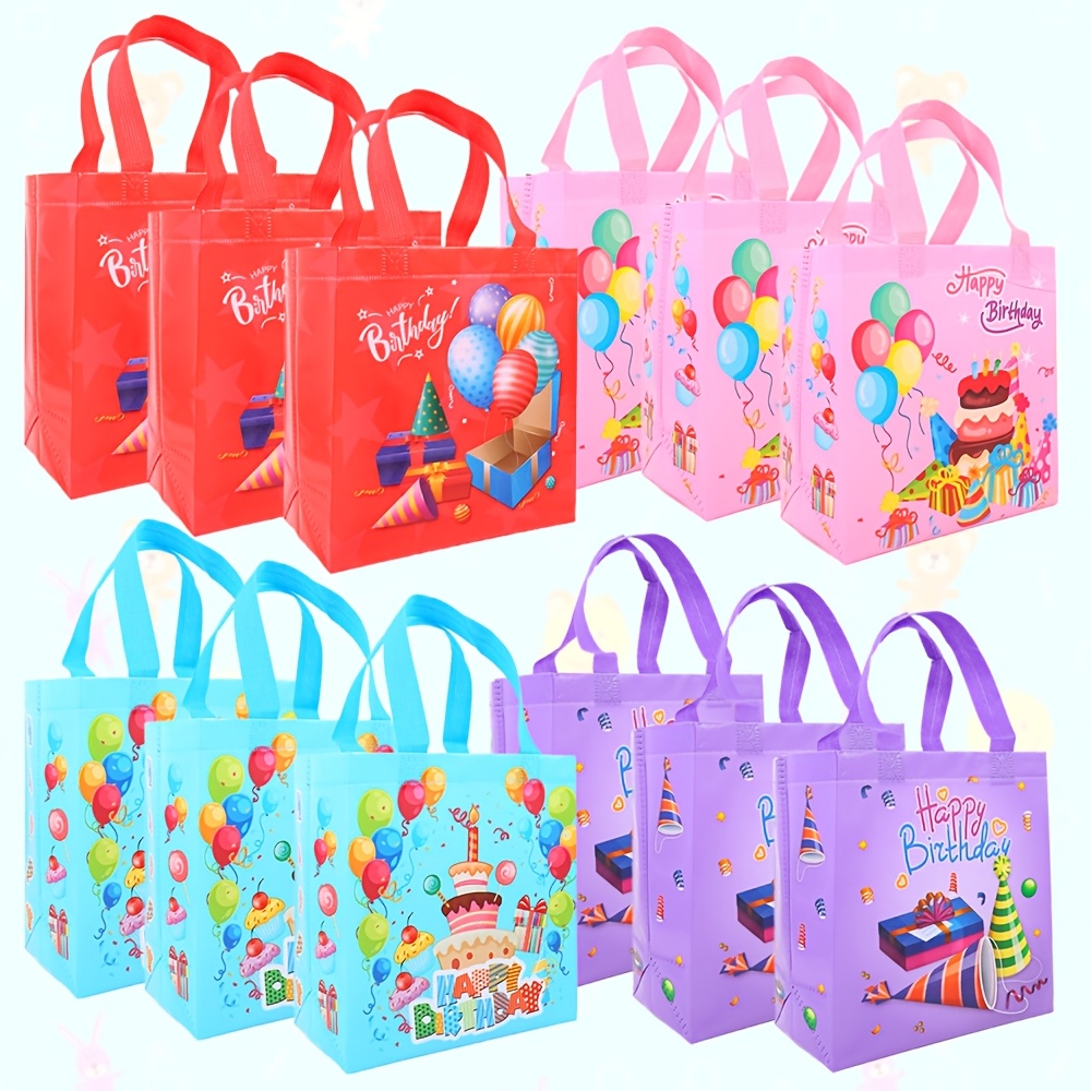 24pcs Vibrant Birthday Party Gift Bags