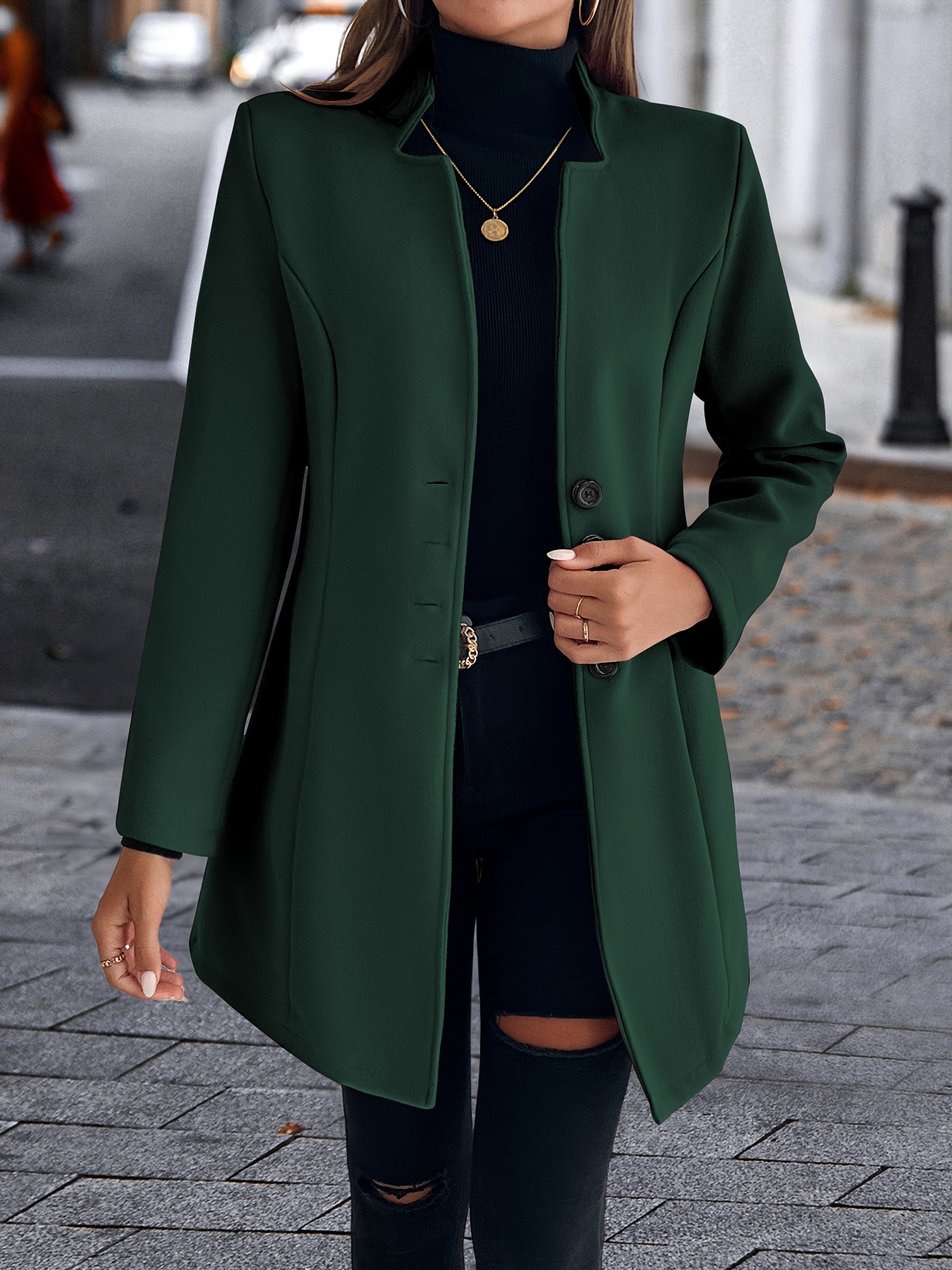 ジャケット・アウター ASYMMETRIC HEM LONG COAT women's elegant long asymmetrical hem trench coat 100