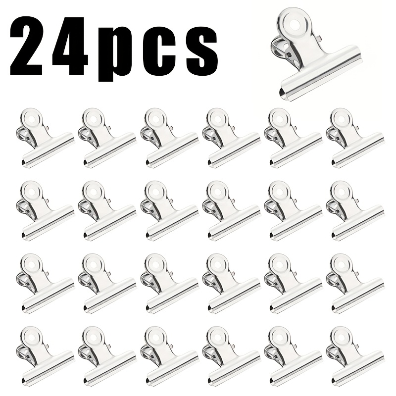 Stainless Steel Bag Clips, Heavy Duty Sealing Clips For Kitchen Storage, Reusable Clips For Office School Use, Modern Home Organizing Essentials