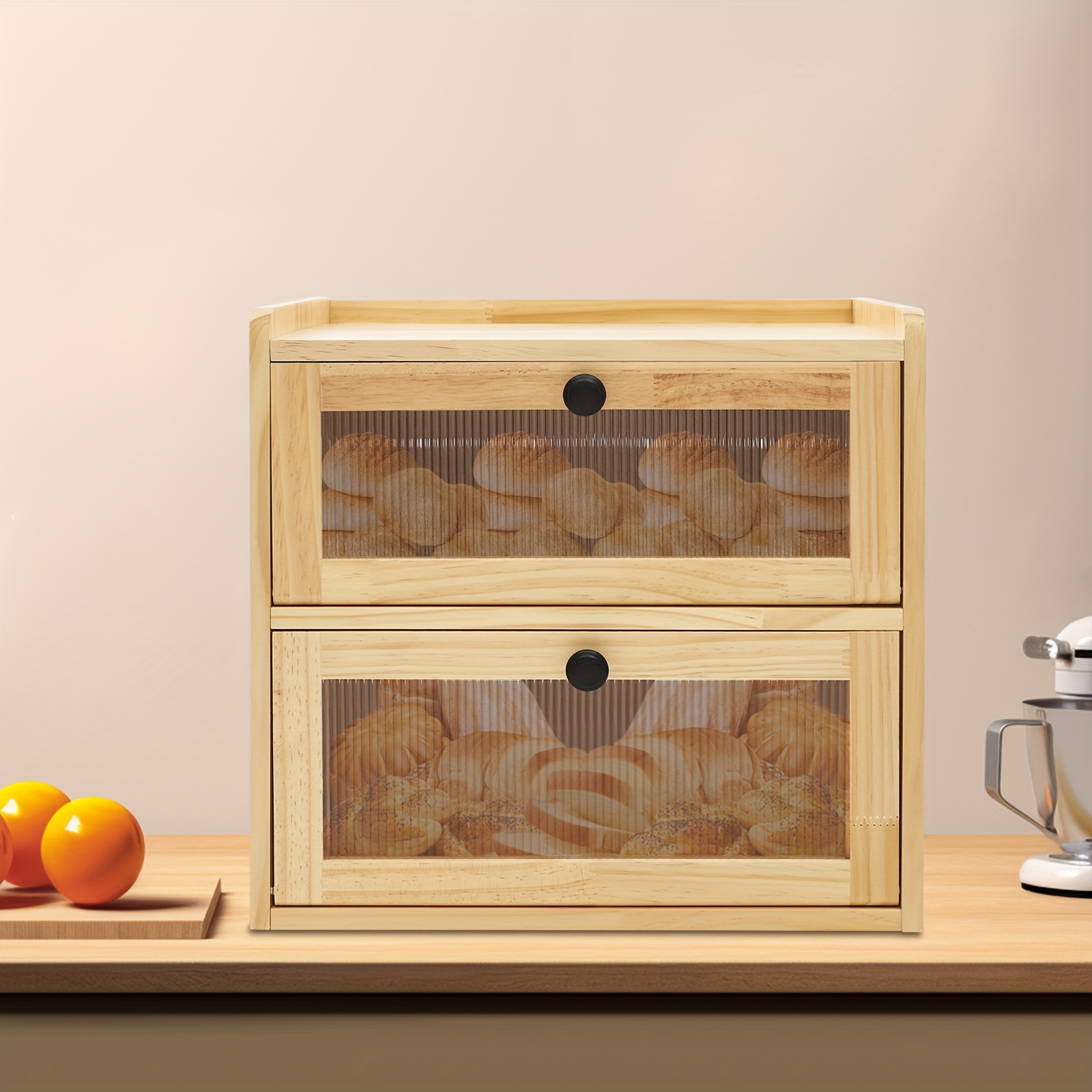 TEMU Double-layer Large Bread Bin Bread Storage Bin Bread Storage Container