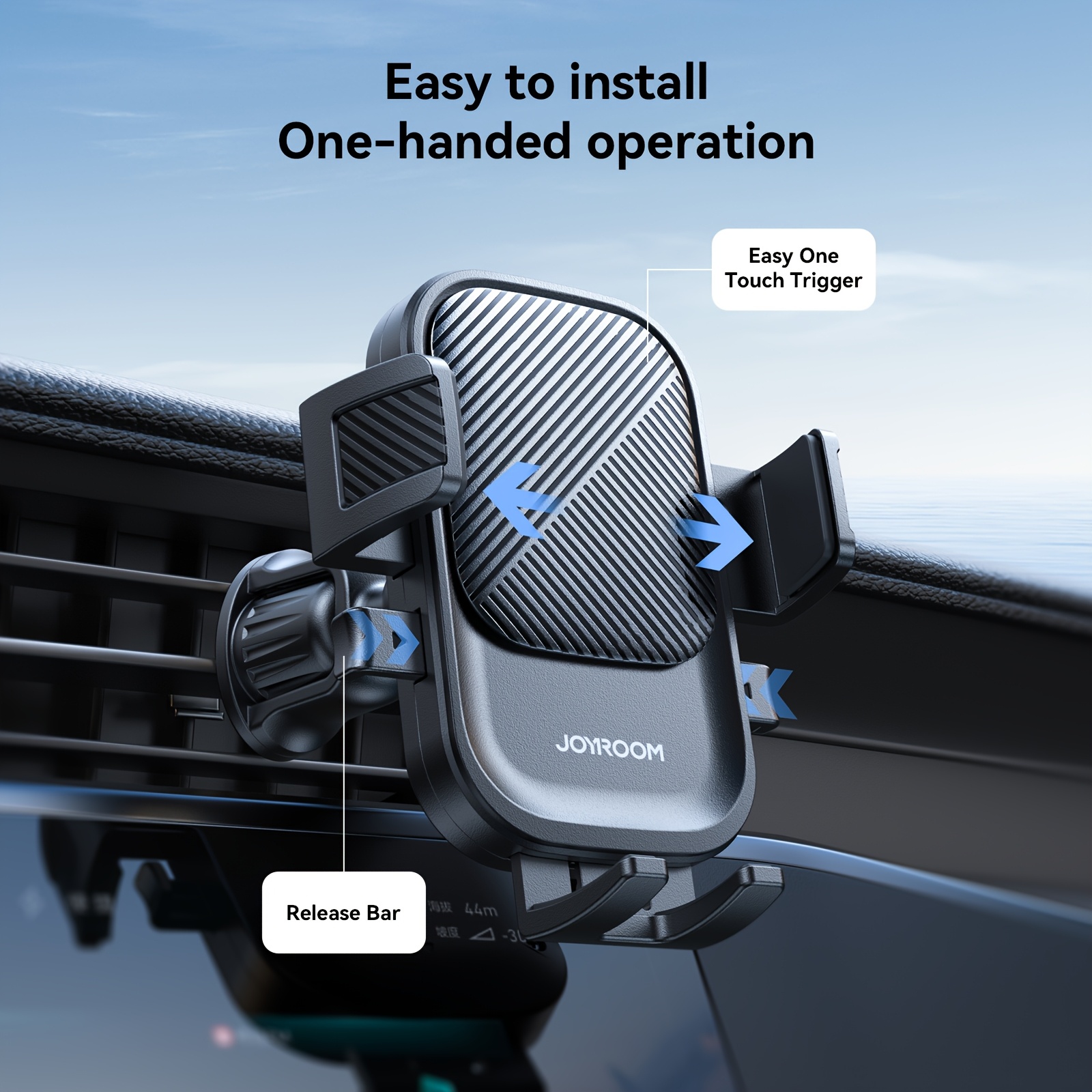 TEMU Car Phone Mount For Air Vents, Featuring An Improved Hook Design, 360-degree Rotation, -handed Use, And A Stable, , Compatible With Smartphones