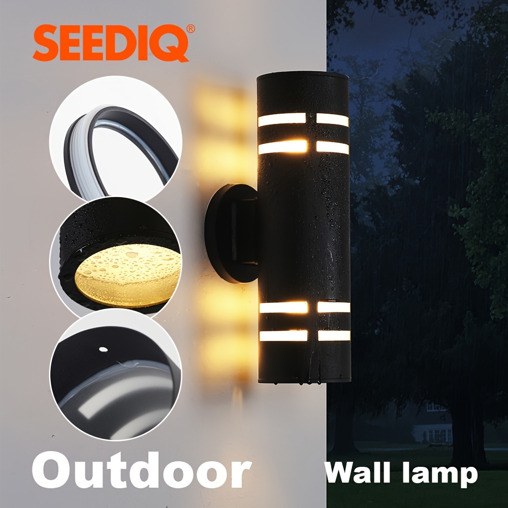 

Outdoor 13 Inch Black Exterior Lighting Fixtures With E26 Base Cylinder Anti-rust Up Down Patio Wall Light Wall Mount Outside Garage Lights