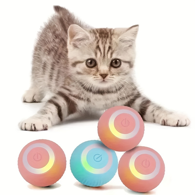 

Interactive Fun For Your Feline Friend: 1pc Smart Cat Toy With Automatic Rolling Ball!