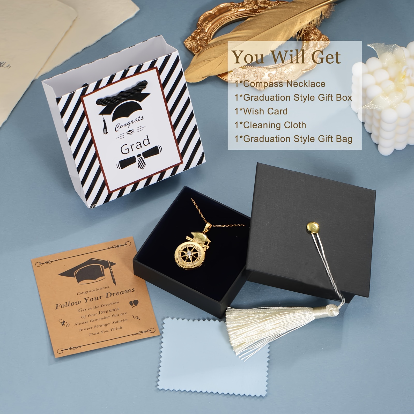 graduation gifts 2024 graduation necklace compass jewelry Temu
