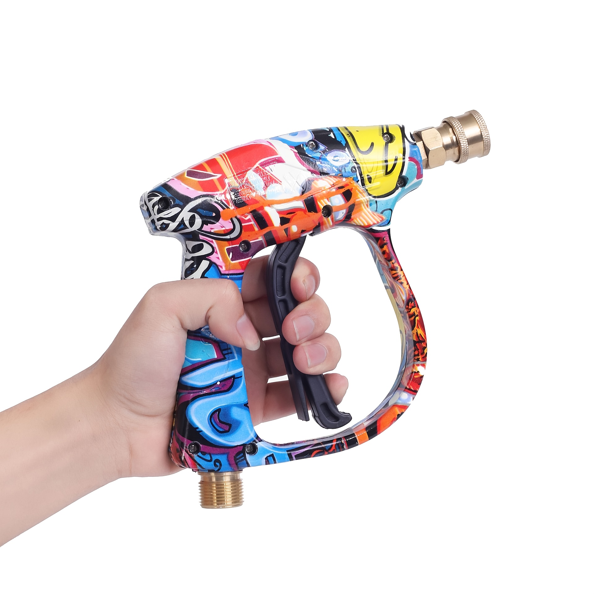 TEMU Car Wash Tool High-pressure Water Gun/high-pressure Water Gun, M22-14 Hose Connector, 1/4 Quick Connection
