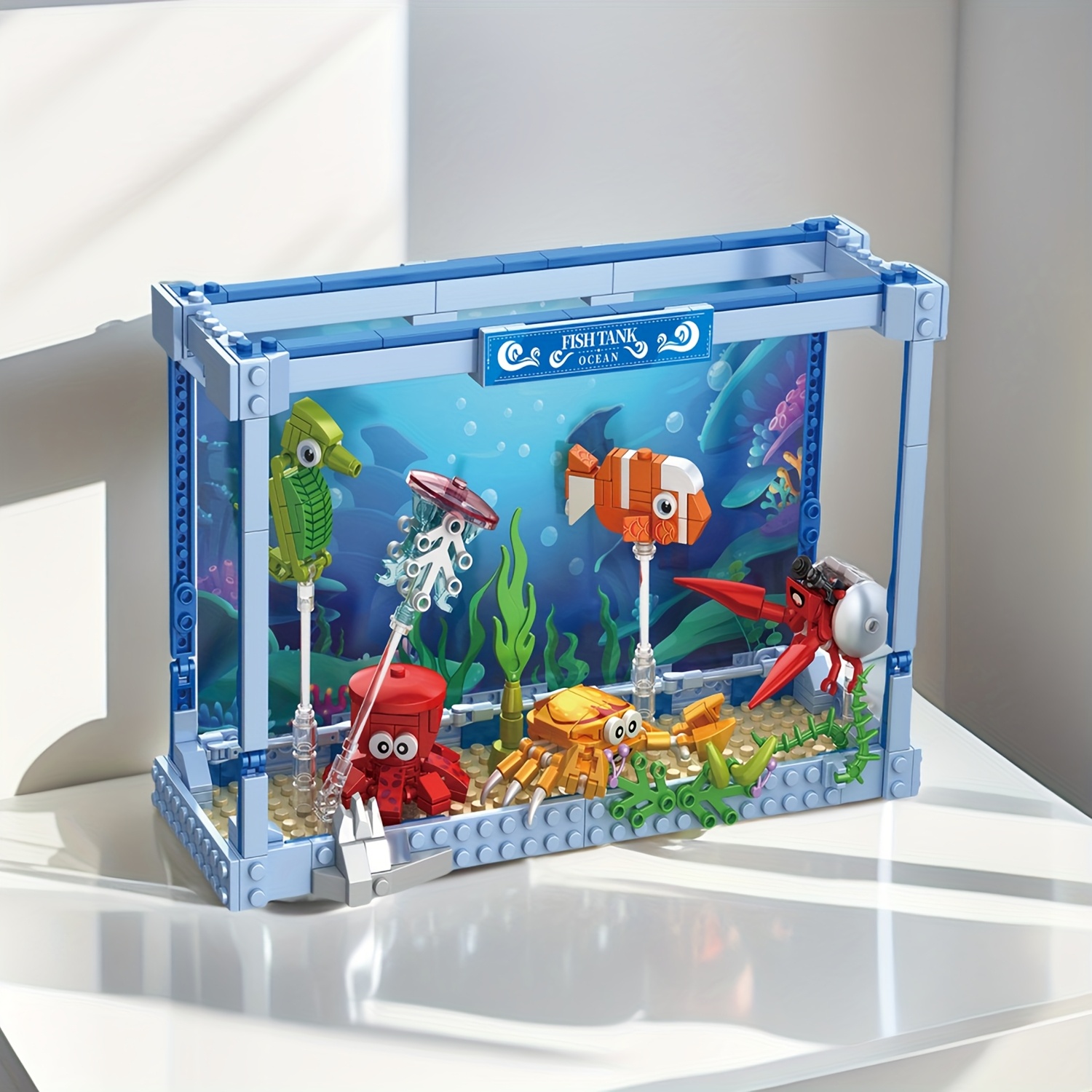 391pcs giant building blocks aquarium kit 3d marine Temu Ireland