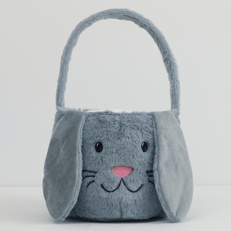 E-shop Plüsch--Korb, Lange Plüschohren -Jagd Tasche, Häschen Osterhandtasche, Dekorativer Osterschokolade