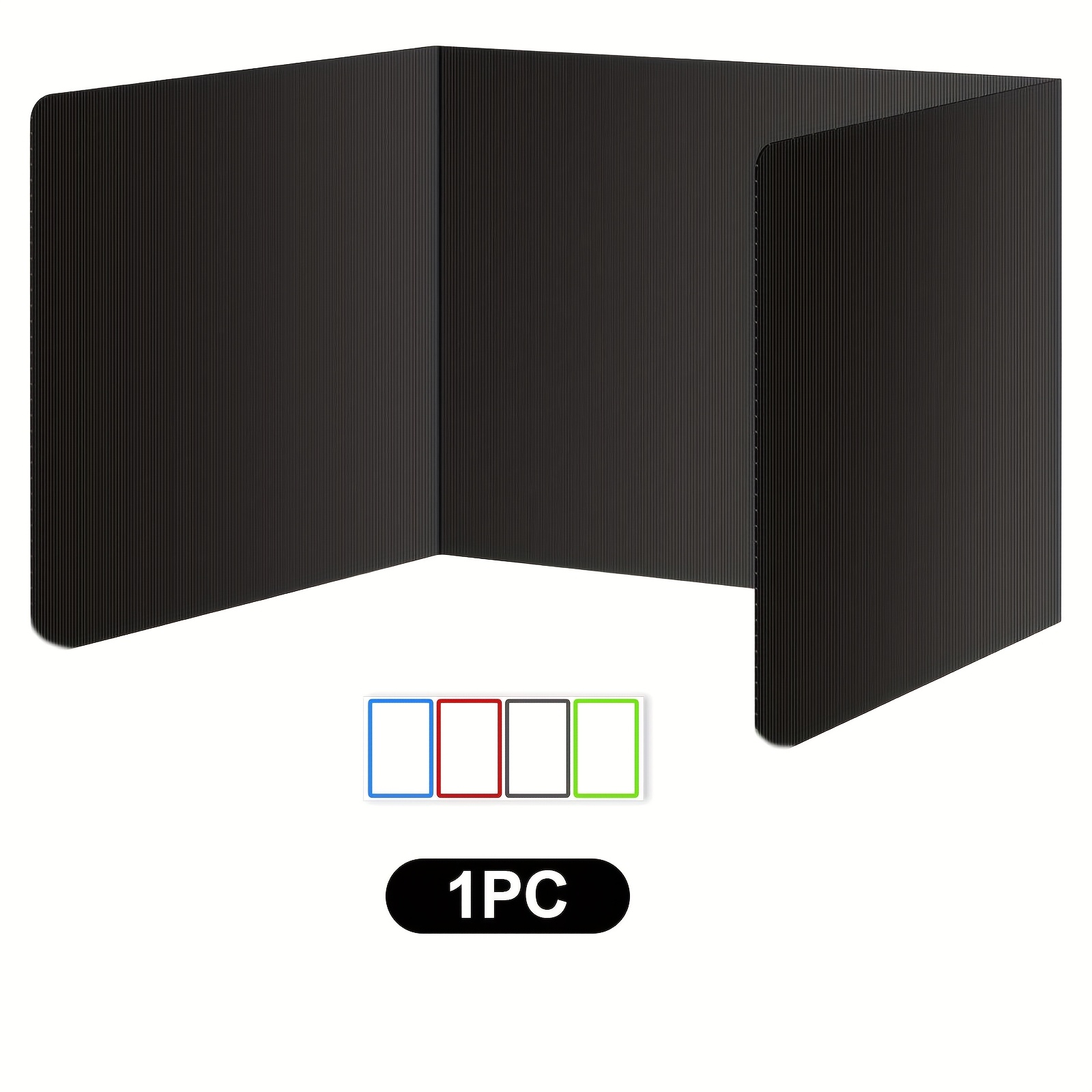 1pc Foldable & Collapsible U-shaped/compatible- Privacy Screen - Portable Sturdy Plastic Desk Divider Suitable For Office, School, Library, - Lightweight Partition For Concentration & Meetings