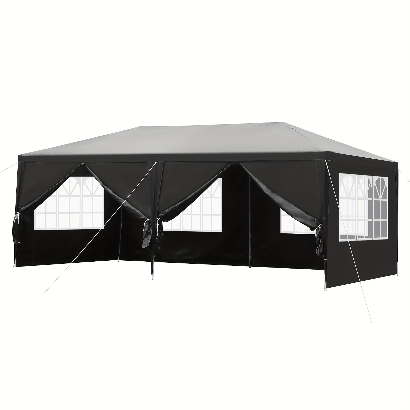 

10'x20'/30' Outdoor Party Tent With 6/8 Removable , Waterproof Canopy Patio Wedding Gazebo, Black