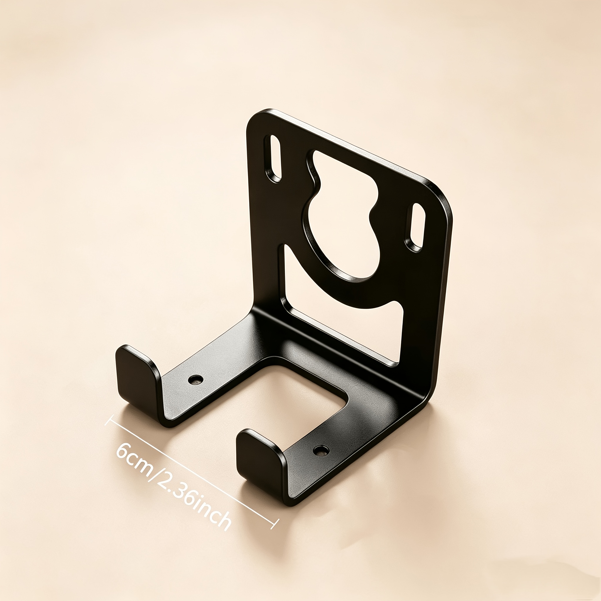 1pc Multifunctional Storage Rack | Kitchen Bathroom Tool Organizer Holder -- , Durable Structure --- Black Metal Wall-mounted Tool Hook, Convenient For Organization And Storage, Utility Hooks