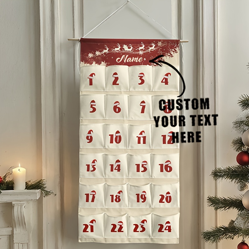TEMU 1pc Creative Door Storage, Wall-mounted Hanging Bag, Large Capacity , Bedroom, Dormitory, Living Room Holiday Decoration Atmosphere, Christmas