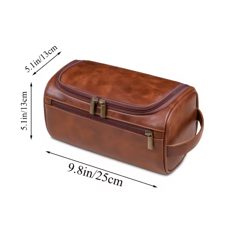 a mens toiletry bag made of high quality durable materials stylish for travel storage suitable for trips beauty and personal care it a great gift for men and used as a hanging makeup bag shaving kit travel toiletry organizer Product details 3