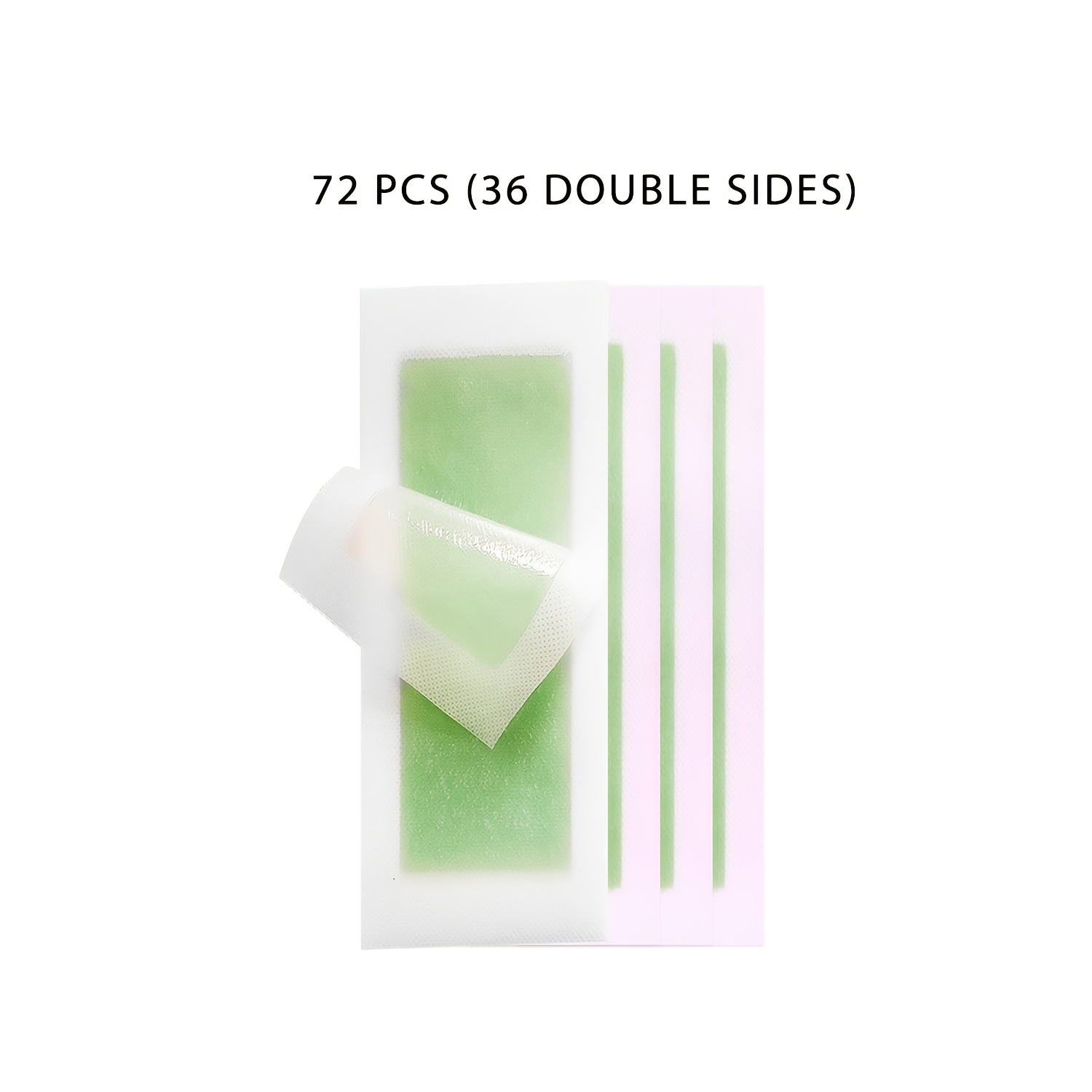Image of 72pcs Aloe Vera Lip Wax Strips, Fast And Hair Removal Patches, . Suitable For Underarms, Lips, Sideburns, Fingers. Unisex, A Recommended Gift And A Must-have For Hair Removal