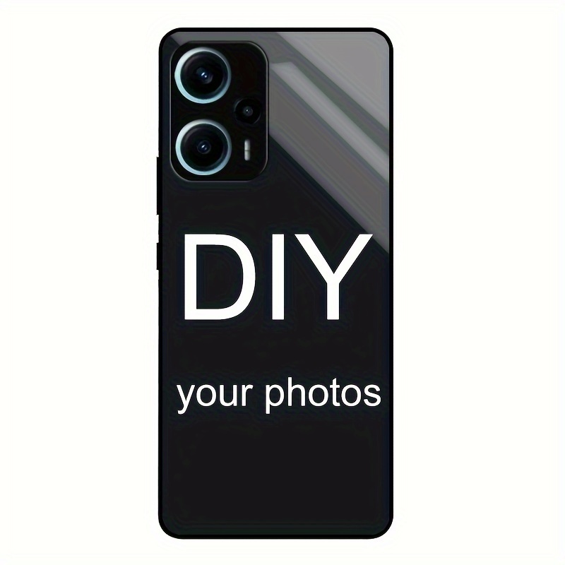 TEMU Fundas personalizadas para teléfono móvil con de foto DIY para Xiaomi Poco F6/F5/F4/F3, mate negro, protección de lente, espejo de definición