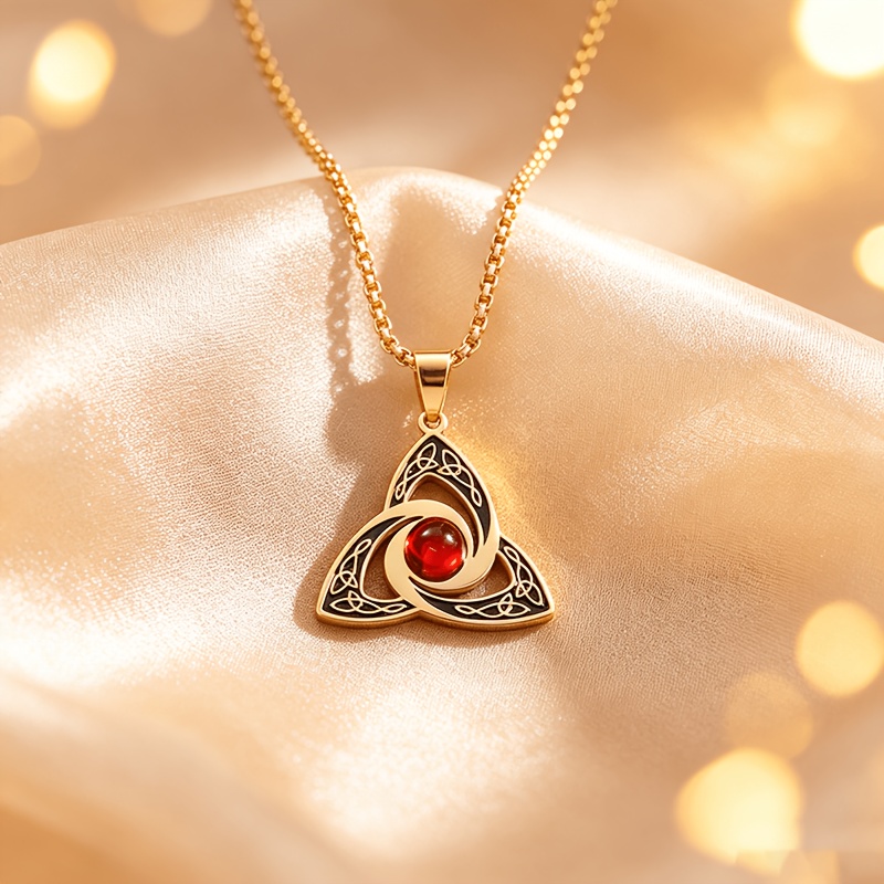 TEMU 1pc Collier avec Pendentif Nœud en Acier Inoxydable Tendance - Accessoire de Bijoux Polyvalent Cadeau pour Hommes et Femmes, Fête Décontractée,