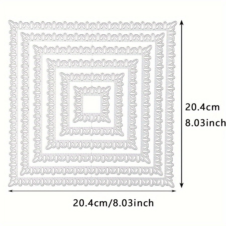 Image of 1pc Basic Square Sharp Corner Border Metal Cutting Die