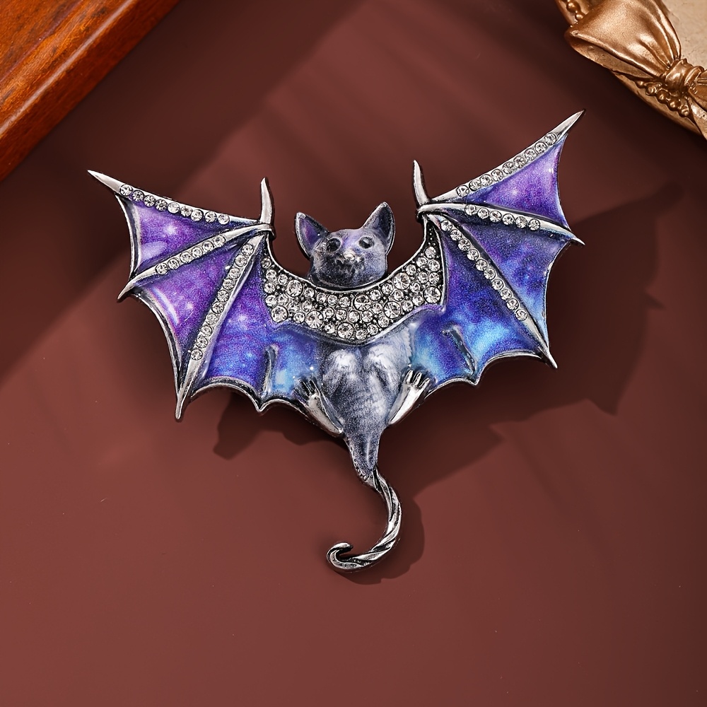 TEMU Broche chauve-souris de style vintage de strass, convient aux hommes et aux femmes. Fabriquée à partir de matériaux entièrement naturels, cet