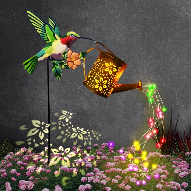 TEMU Lampe Solaire de Bouilloire, Lampes Solaires Décoratives d'Extérieur pour Jardin, Lampe Solaire , Lampe Solaire de Bouilloire , Décoration de