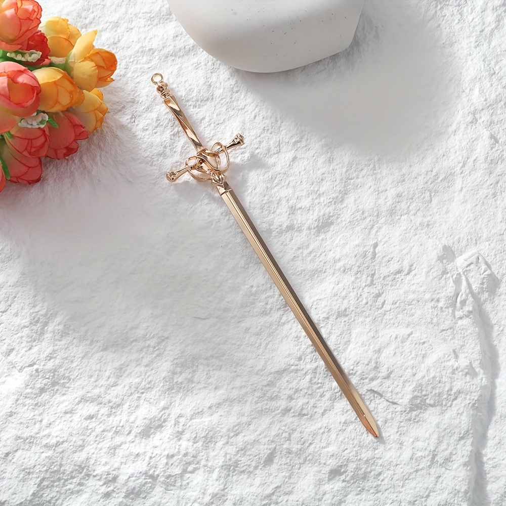 Image of Vintage Sword Hairpin Hanfu Headwear Updo Hairpin Daily Versatile Updo Hair Clip