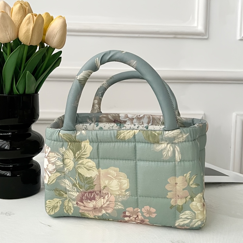 TEMU Cesto portaoggetti portatile, organizer portatile per biancheria intima e articoli , borsa a stampata da donna, cesti per scaffali