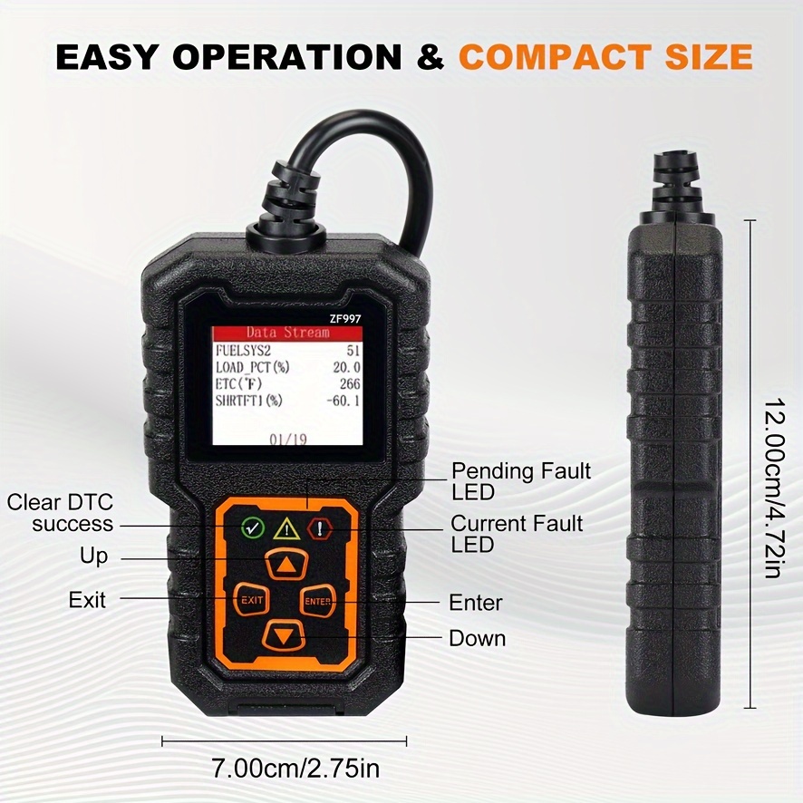 zf997 car scanner code reader engine fault diagnostic - Temu