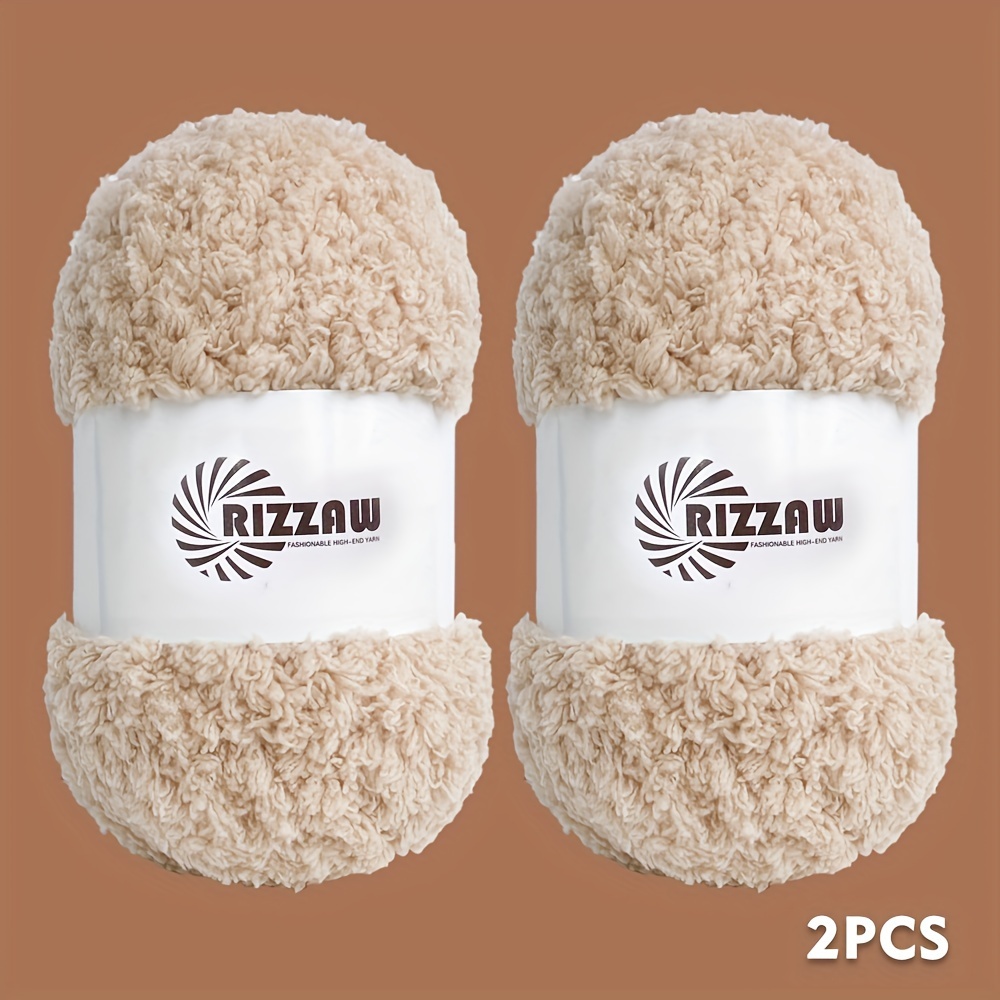 2pcs Fleece Yarn - Teddy Bear Texture, Ideal For Diy Plush Crafts, Warm Scarves, Sweaters & Hats - In Multiple Colors