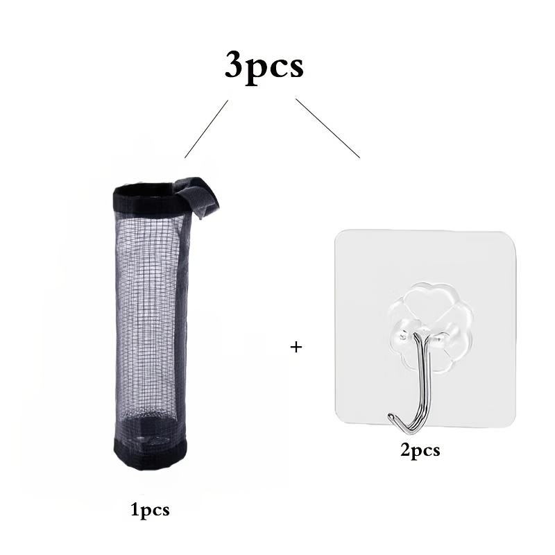TEMU Set da 3 pezzi dispenser per sacchetti della spazzatura da appendere pieghevole con a rete ventilata e design salvaspazio - Traspirante lavabile