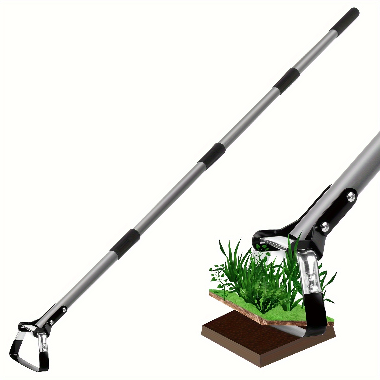

1 Piece Upgraded Action Hoe For Weeding Stirrup Hoe Tools For Garden With Adjustable 56" Loop Hoe Gardening Weeder Cultivator, Sharp Durable Metal Handle Weeding Rake With Cushioned Grip