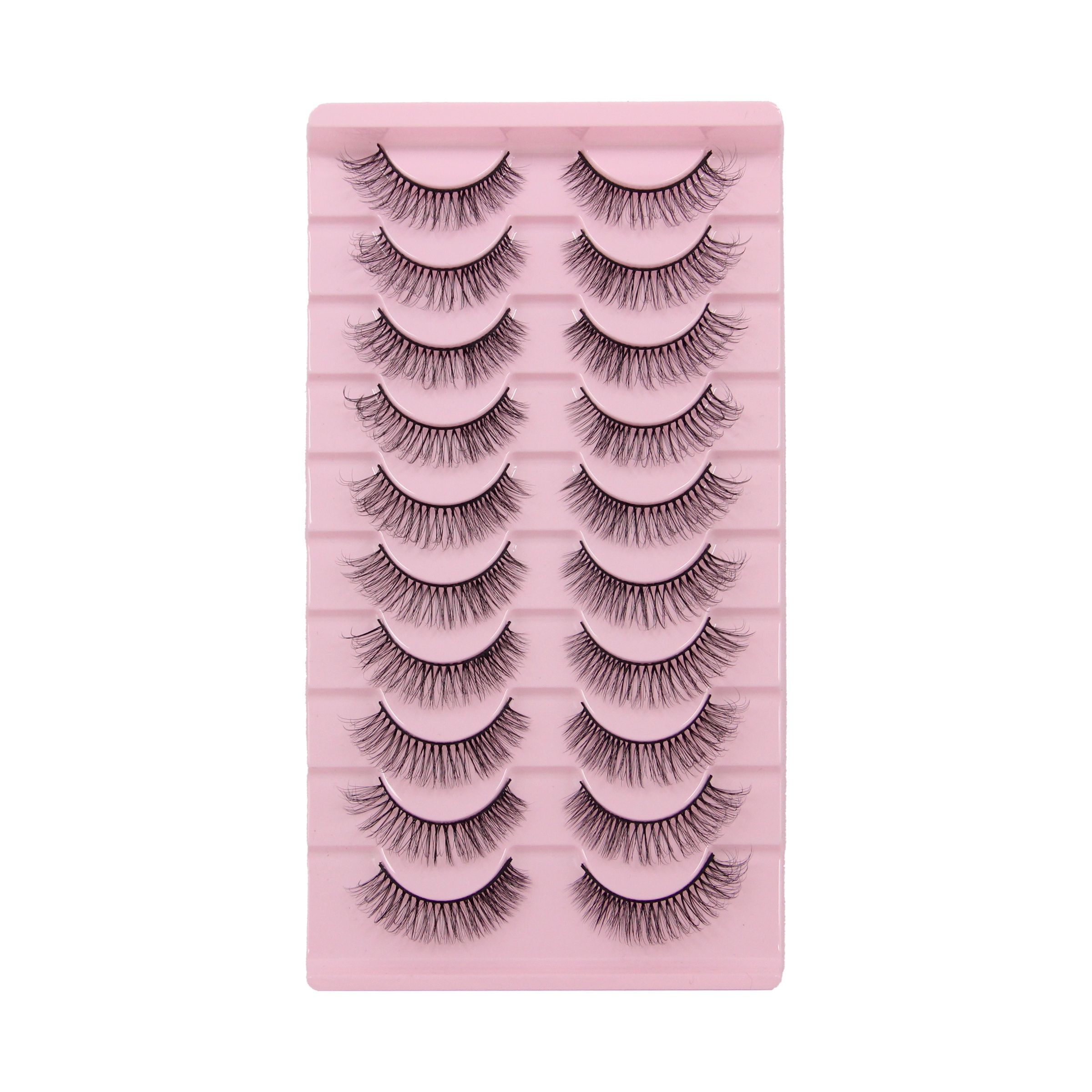 10 Pairs Dd Eyelashes 3d Synthetic Mink Lashes Reusable Fairy Full Strip Lashes