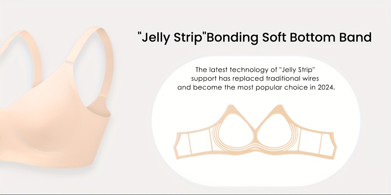 wirefree   bra v neck semi padded adjustable straps everyday t shirt bra for women Product details 5