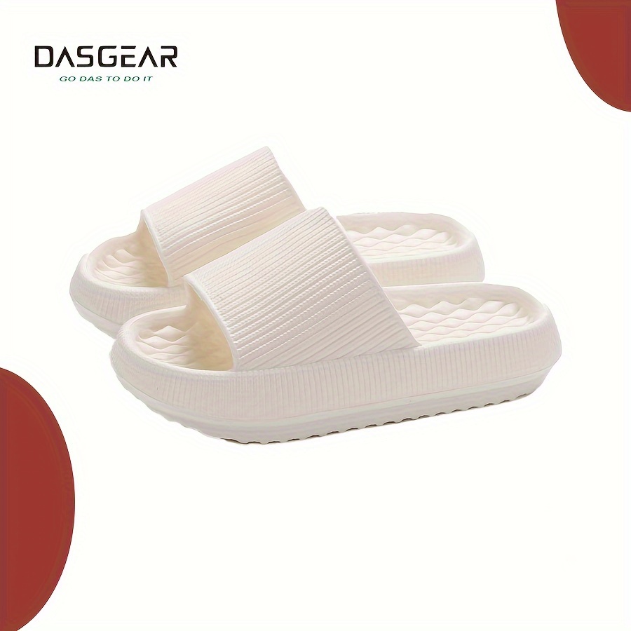 

Solid Color Eva Pillow Slides, Lightweight Soft Sole Home Non-slip Shower Slides, Comfort Summer Beach Slides