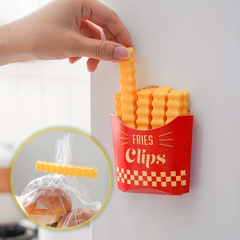 

12 Potato Chip Shaped Sealing Clips, Creative Refrigerator Stickers