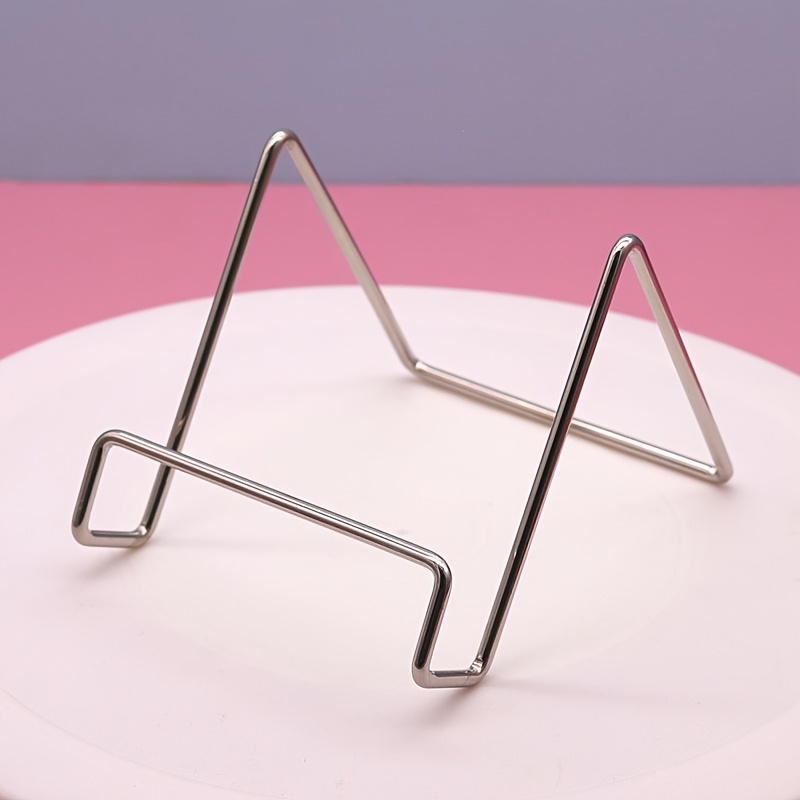 TEMU 2pcs Metal Display Stand, Desktop Golden Wrought Iron Tablet Holder, Floor-standing Organizer Stand